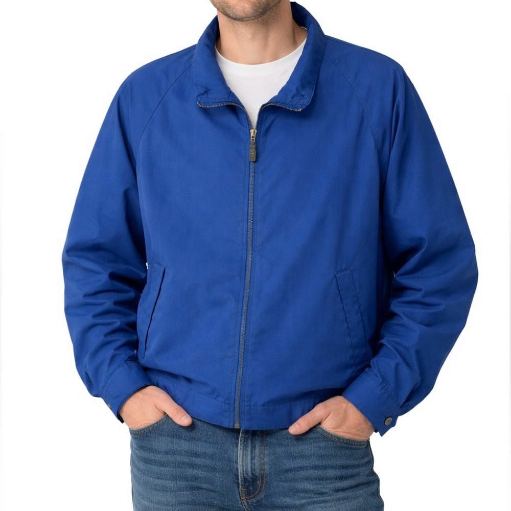 Vintage 70’s 80’s London Fog Blue Retro Zip Up Jacket 42 Regular L